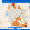 The image displays a map of Worcester County illustrating cannabis revenue as a % of Total Excise Tax collected in a community