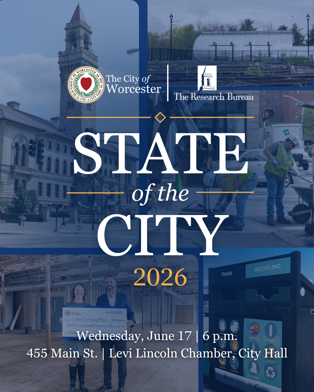 City Manager Batista to Deliver State of the City Address on June 17 at Worcester's City Hall.